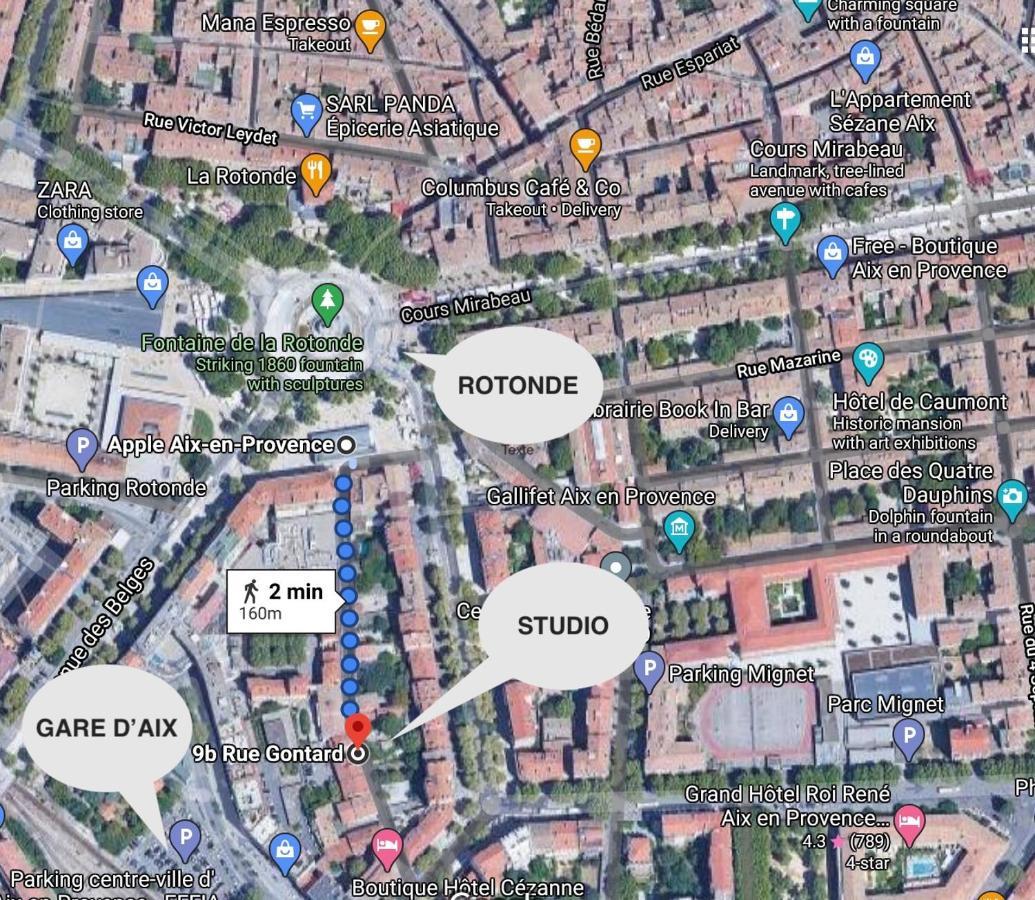 Apartamento Loft Rotonde Wifi Clim Smart Tv Rue Calme Aix-en-Provence Exterior foto